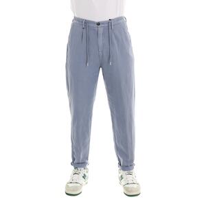 PANTALACCIO IN LINO BERNA AZZURRO